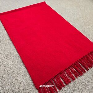 NWOT Cashmere Scarf--Thick, Luxury, Impeccable Quality RED